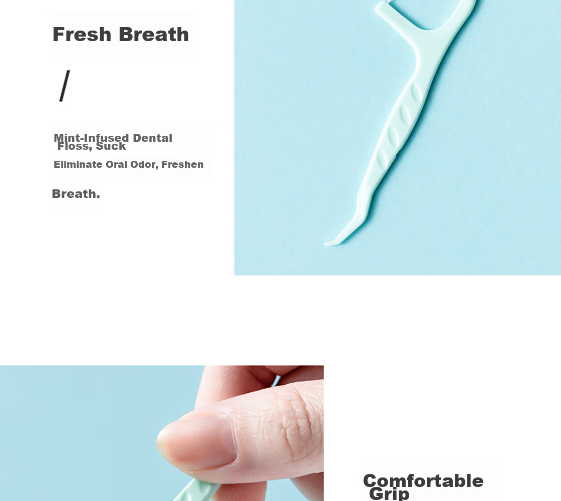 MINISO Value Family Pack Fine Smooth Dental Floss Picks for Cleaning Teeth Gaps, 180 Pieces * 2 Boxes 11