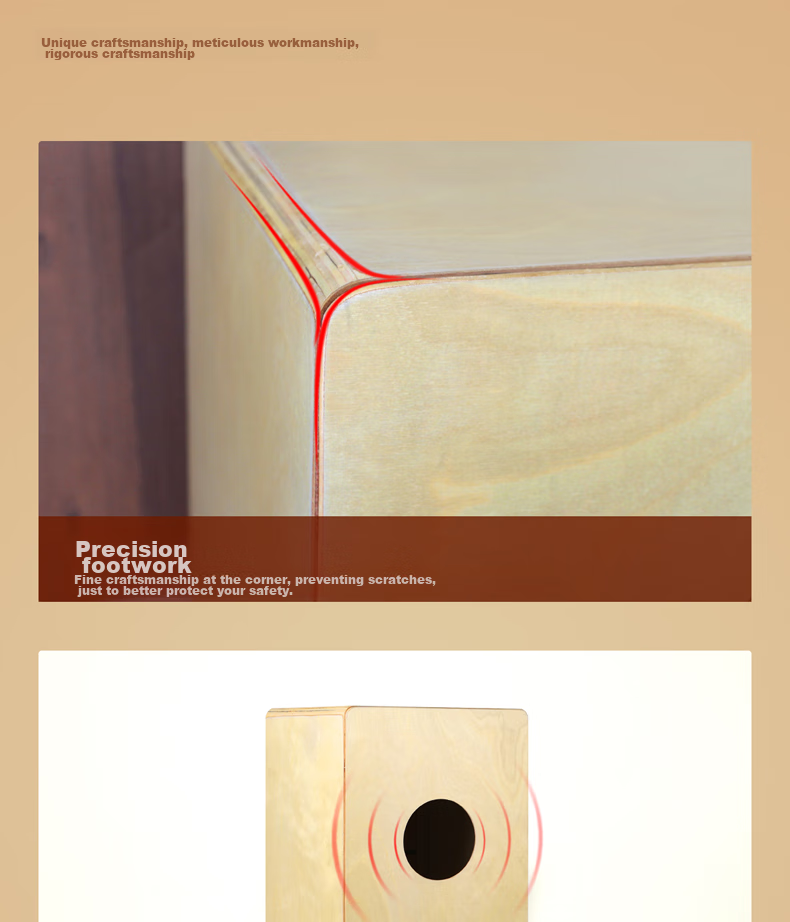 Jinbao Box Drum, Tumbler, Hand Drum, Clapper Drum, Hand-Held Drum, Clapper Drum, Tumbler Drum, Percussion Wooden Box Drum Instrument 10