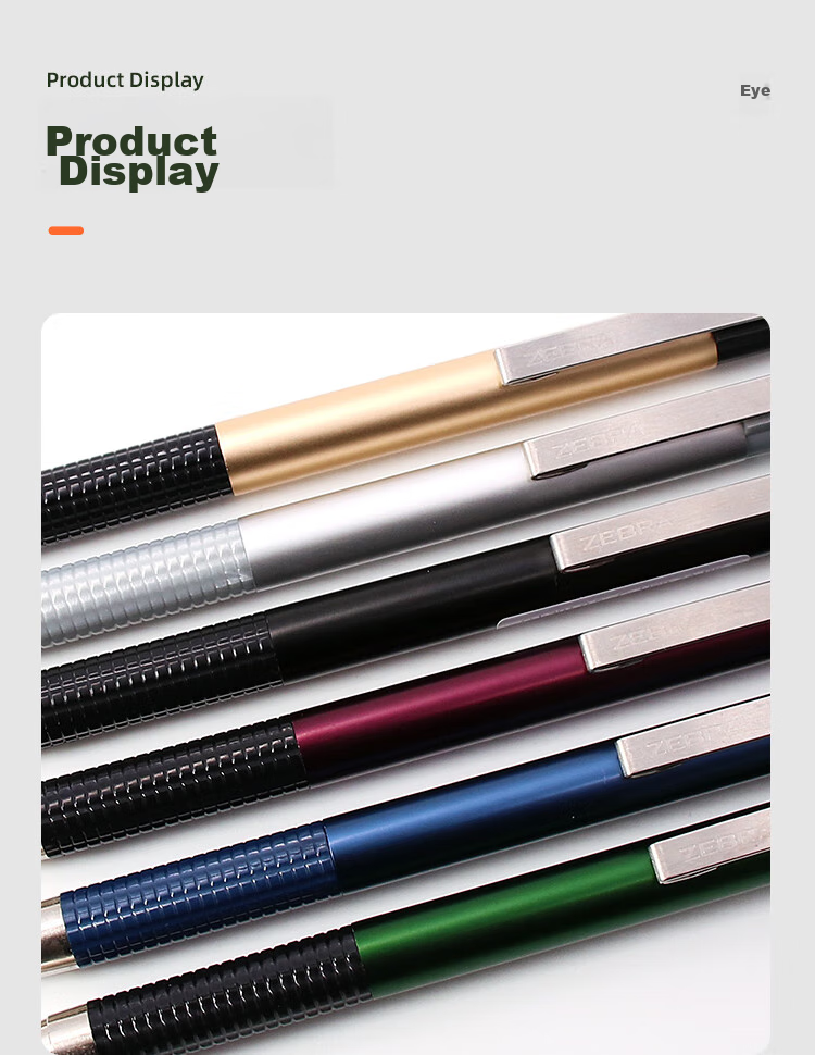 ZEBRA CJ-301 Series Retractable Gel Pen, 0.5mm Bullet Tip Signing Pen, Metal Feel Business Pen for Office Use, Black Pen (Compatible with JK-0.5 Refill), JJ29-ZA, Black Barrel with Black Ink 9