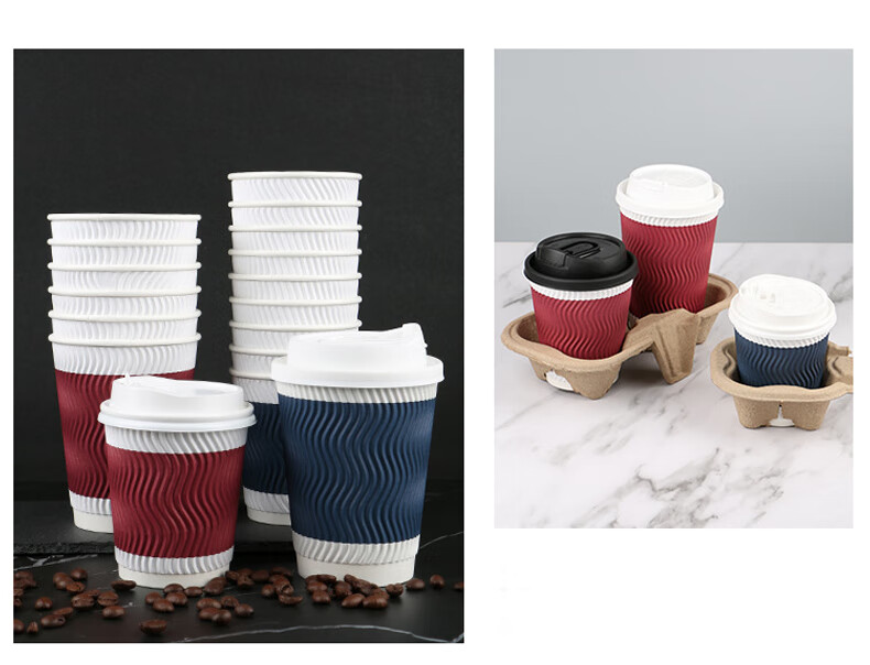 AOmeiyou Disposable Coffee Cups with Flip-Lid, Heat-Resistant Coffee Cups for Drinks And Milk Tea, 350ML, Pack of 20 7