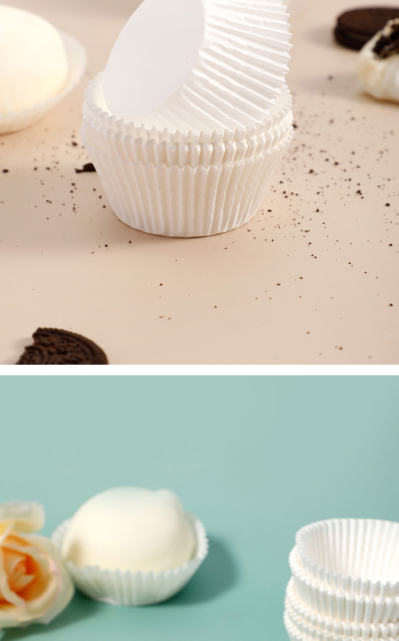 Yekee High-Temperature Resistant Baking Paper Cup Liners, Snow Melon Girl Paper Trays, 5cm Cake Paper Trays, 100 Pieces, Y-3975 9