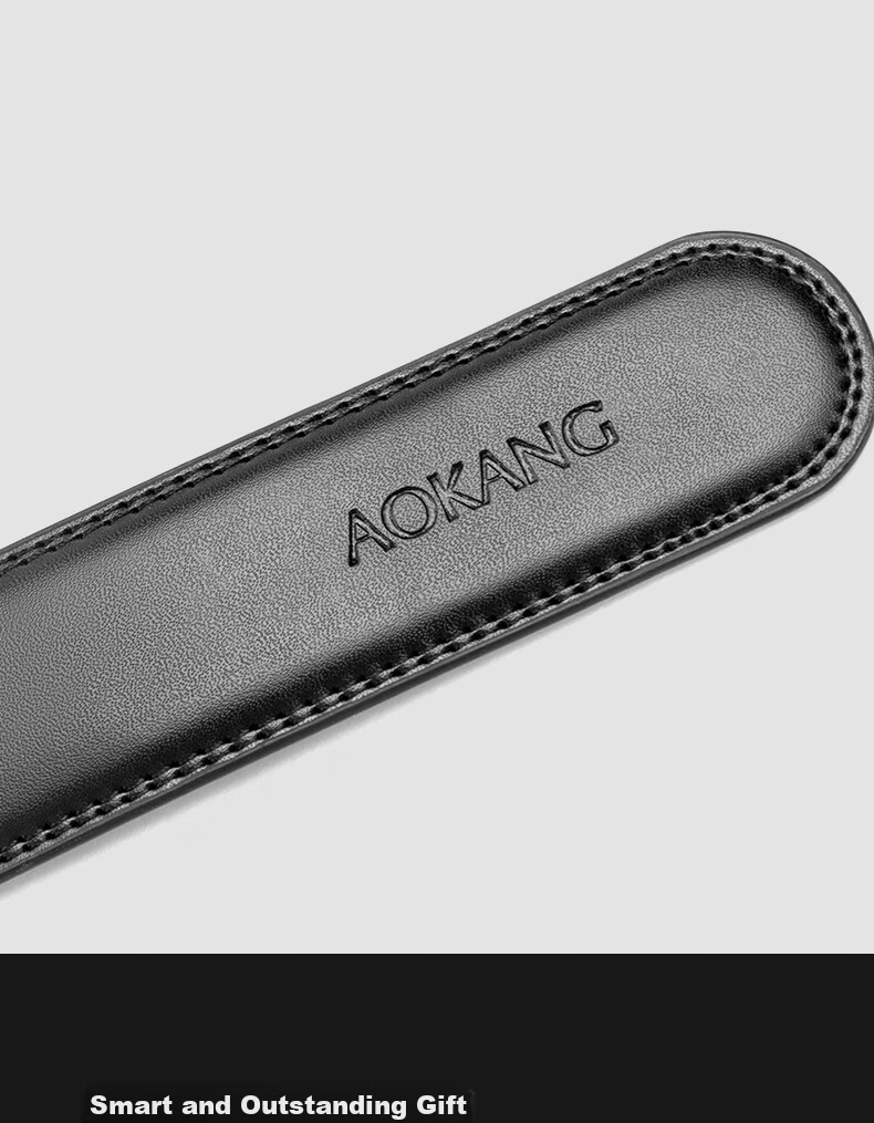 Aokang Men's Leather Belt, Business Automatic Buckle Waistband, Birthday Gift for Husband 9
