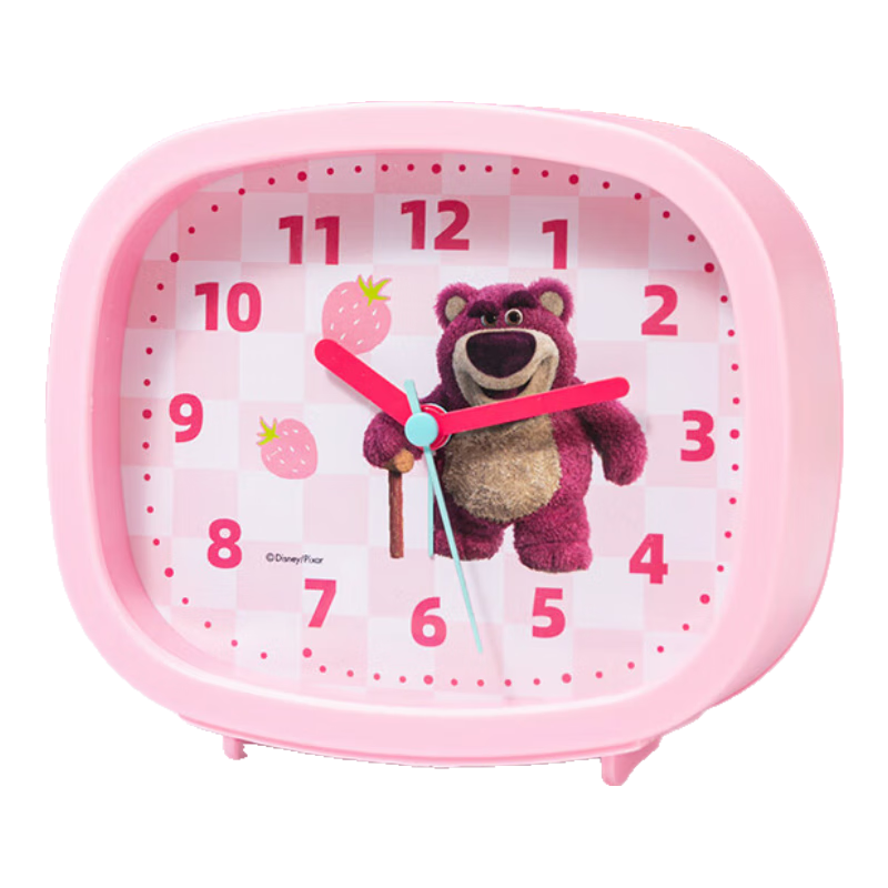 Disney Children's Learning Timer, Loud Cartoon Cute Girl Clock, Elementary School Student Bedside Desktop Timer, Strawberry Bear