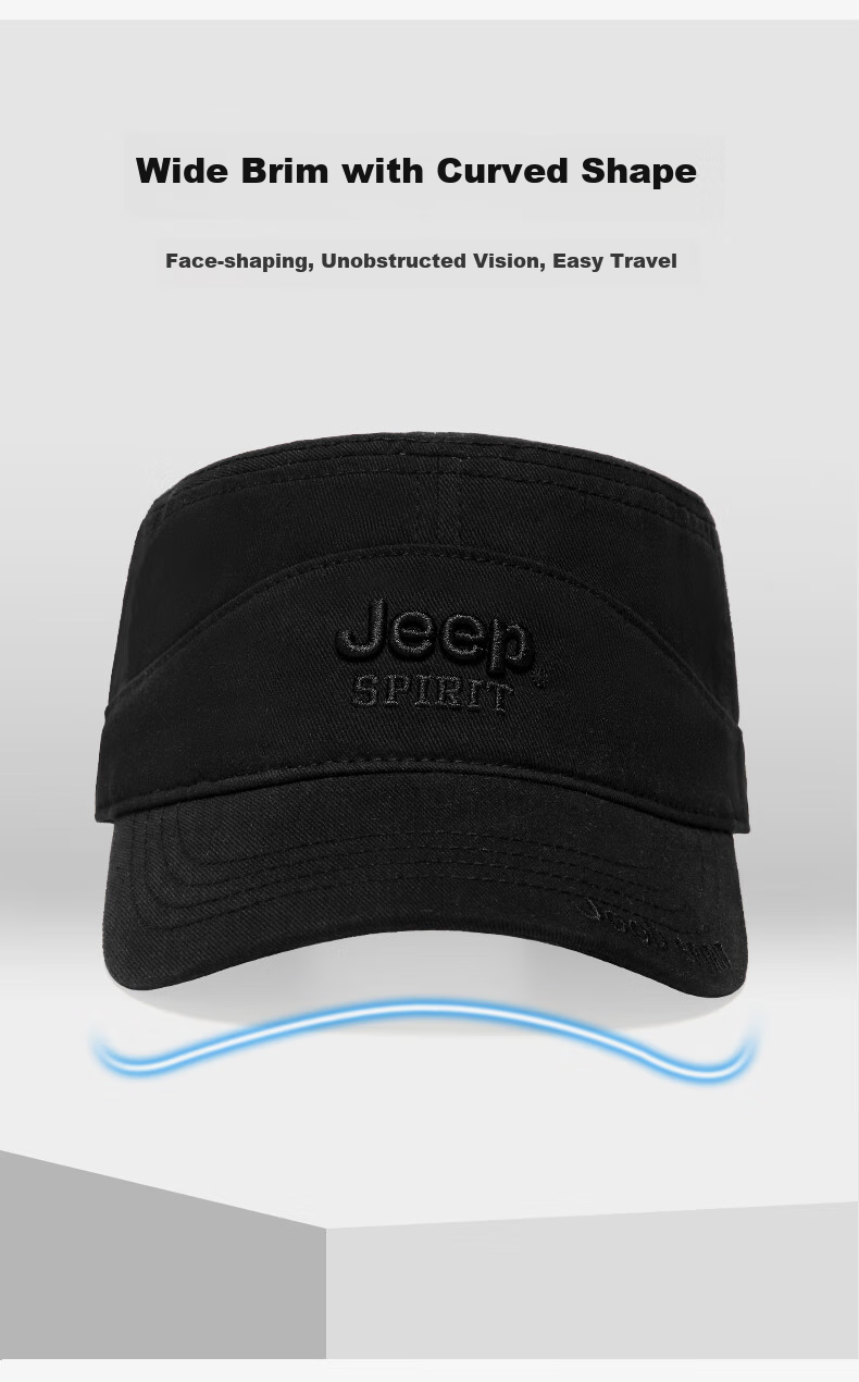 JEEP Men's Flat-Top Cap, All-Season Style, Baseball Cap for Middle-Aged And Elderly, Outdoor Casual Versatile Cap A0293 5