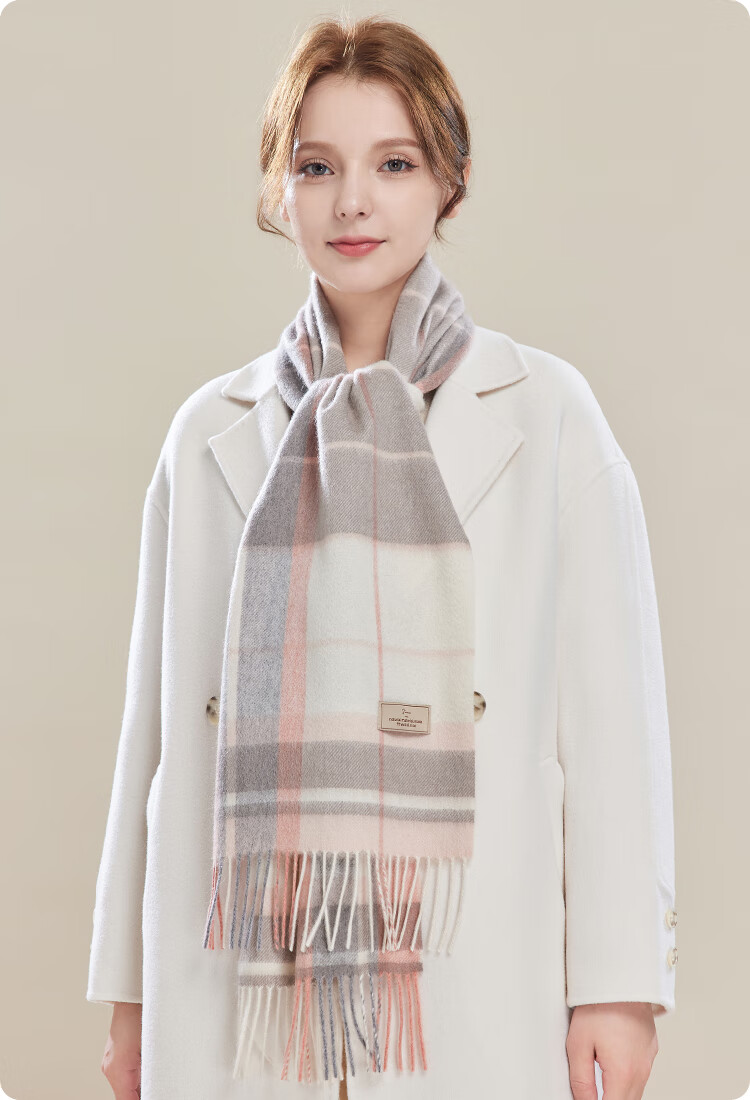 JIUMU 100% Cashmere Scarf for Women, Autumn And Winter Shawl, Warm Neck Wrap, Gift for Girls, National Day Birthday Present, Gift Box Set 17