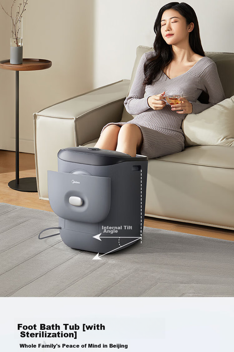 Midea Foldable Foot Soaking Bucket with Constant Temperature Heating, Warm Foot Bath, Massage, Portable Foot Warmer, Foot Washing Basin, Mid-Autumn Festival Gift, Birthday Present for Boyfriend Or Girlfriend ZS108 7