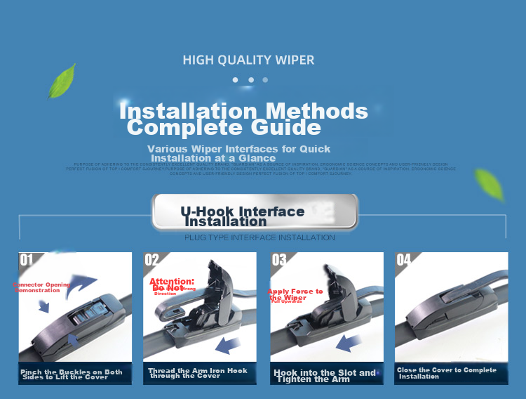 Aoye Windshield Wipers Suitable for Hyundai Ix35 (2010-2015)/Tucson (2005-2014), Boneless Design, 1 Pair, 24+16 Inches 13