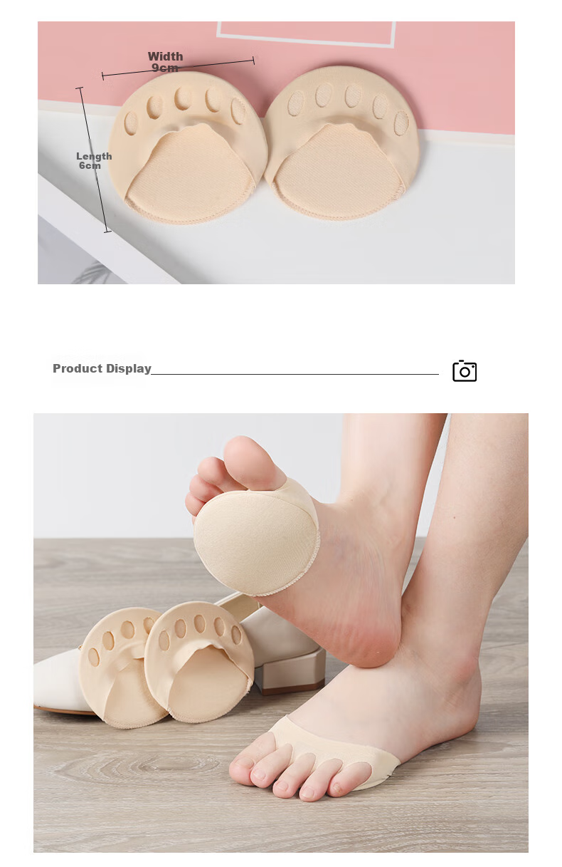 FOOTOPPO Heel Pads, High Heels, Anti-Pain Half-Sized Pads, Breathable Invisible Foot Protection, Women's Anti-Friction Half Pads, Foot Pain Relief Device 7