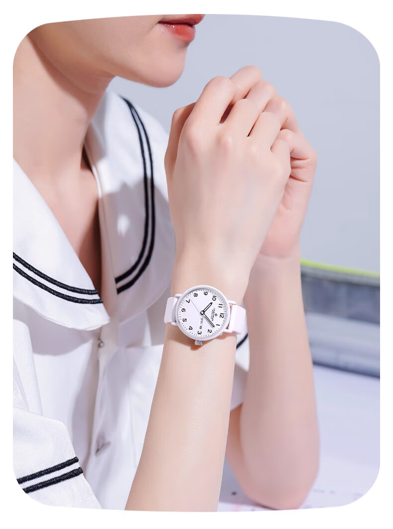 LOUIE JUELEN Student Exam Watch for Women And Men, Middle School And High School Students, Silent Simple Mechanical Quartz Watch for Teenagers 6