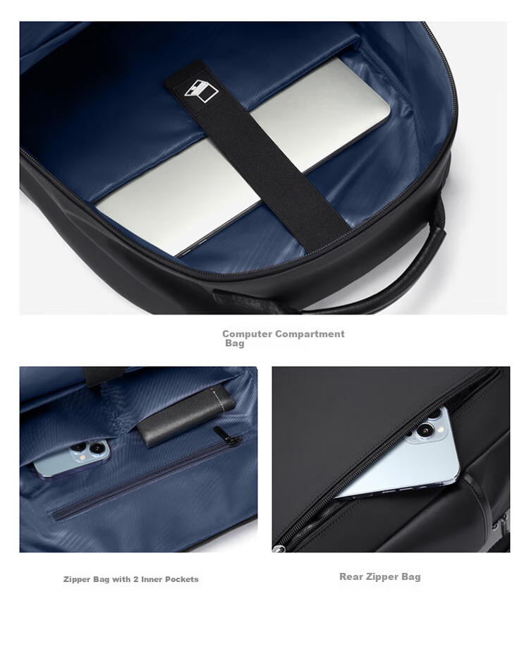 GOLF Backpack for Men, Casual Double Shoulder Bag, 15.6-Inch Laptop Bag, Water-Resistant Student Backpack for Travel And Business Trips 11