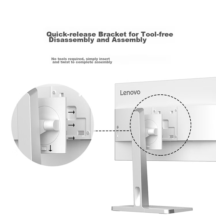 Lenovo 23.8-inch Full HD 100Hz Native 99% sRGB Professional Color Gamut Three-Sided Narrow Bezel Office Monitor L24-4e 12