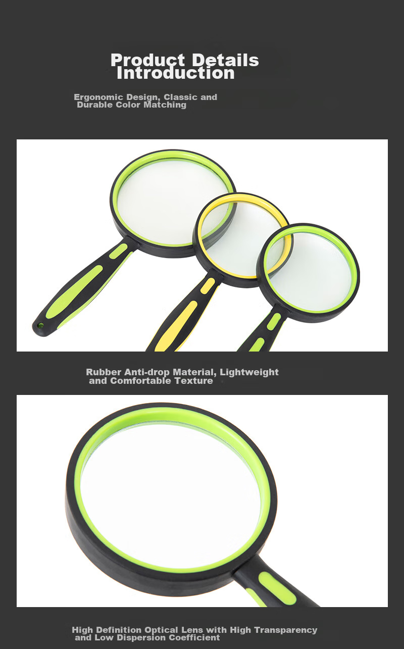 StarMICRO Magnifying Glass for Elderly Reading, High-Definition High-Magnification, Sold by JD, Reading Appreciation Metal Wooden Handle Large Aperture 90mm Magnifier 6