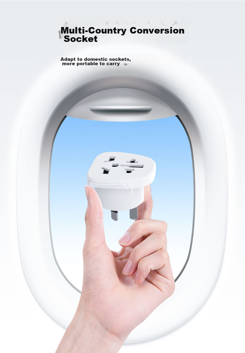 JS JISHUN American Standard Converter Plug, Chinese Standard Power Strip, US to China Adapter, Canadian Philippines Thailand Brazil Travel Study Converter, American Standard Plug, 3 Meters 8