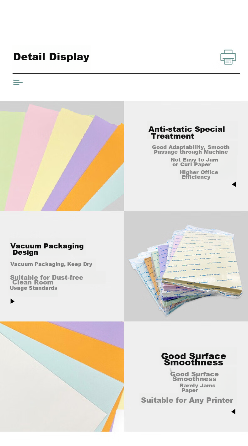 HANYANGCLEAN Lint-Free Paper, A4 Printing Paper, White And Colored Copy Paper, Clean Workshop Purification Paper, Dust-Free Printing Paper, A4 White - 250 Sheets/pack 5