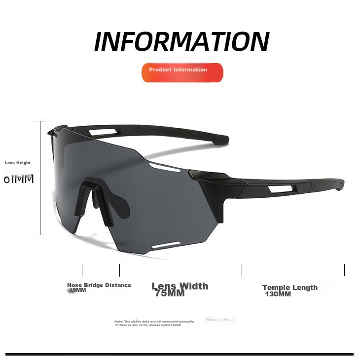 LOVECRAFT Outdoor Sports Photochromic Cycling Glasses White Frame Photochromic Red Mercury Bicycle Windproof Mountain Climbing Sunglasses Goggles
