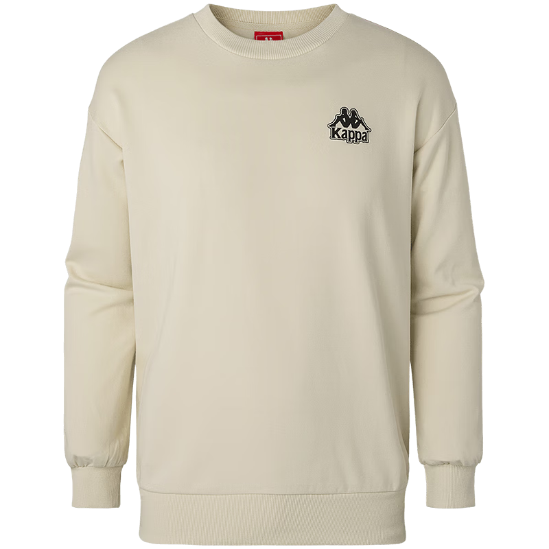 Kappa Pullover Hoodie for Couples, Loose-Fitting Sports Sweatshirt, Casual Round Neck Jacket K0CZ2WT93V Romantic White L
