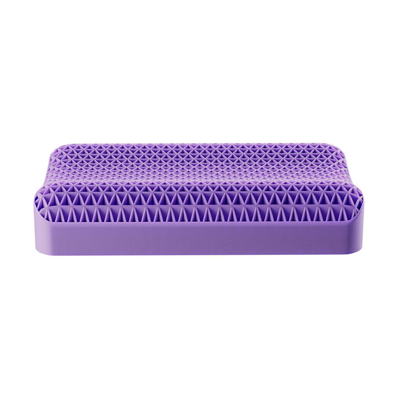Yimian Deep Non-Latex Pillow Breathable TPE Grid Washable Classic 2.0 PRO Pillow Purple