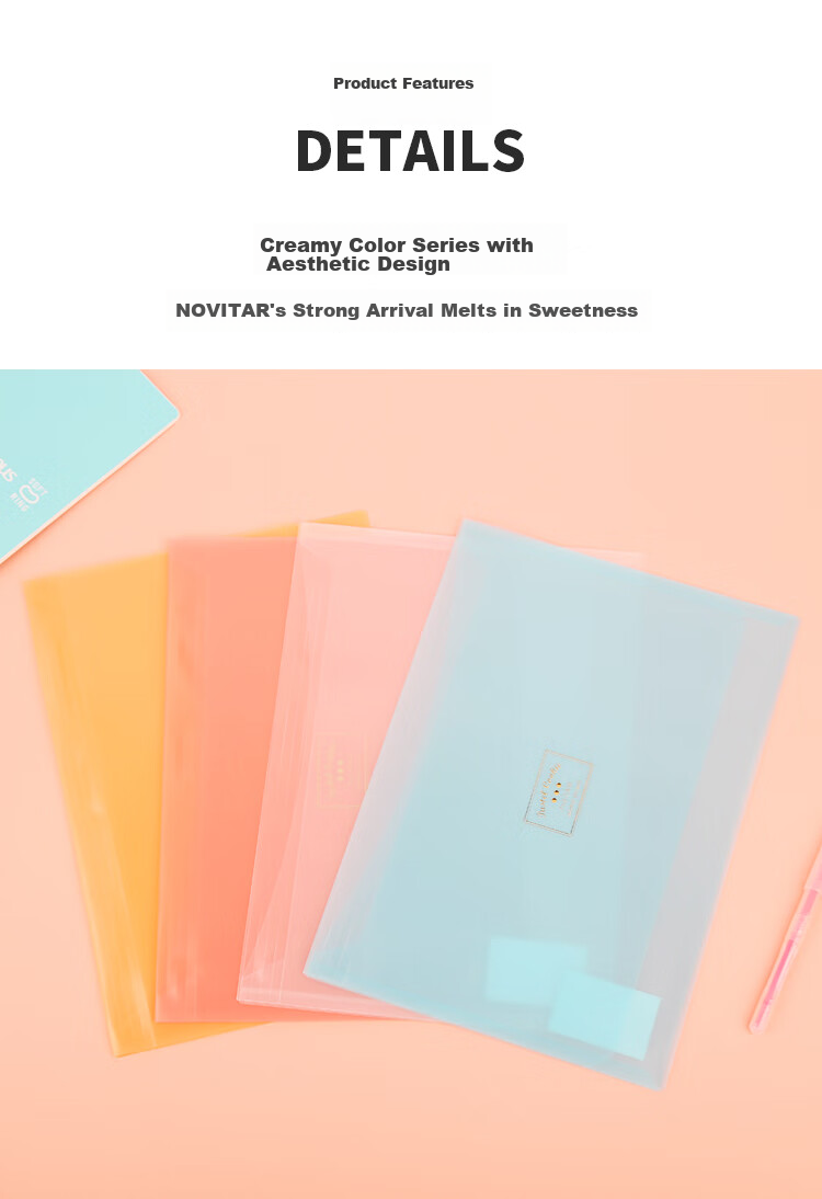 KOKUYO A4 File Folder, Pastel Cookie Style, Student-Friendly Double Pocket Design, Large Capacity Document Organizer, Transparent, 4-Pack WSG-KUCW311T3C, Digital Full-Net Low Price 2
