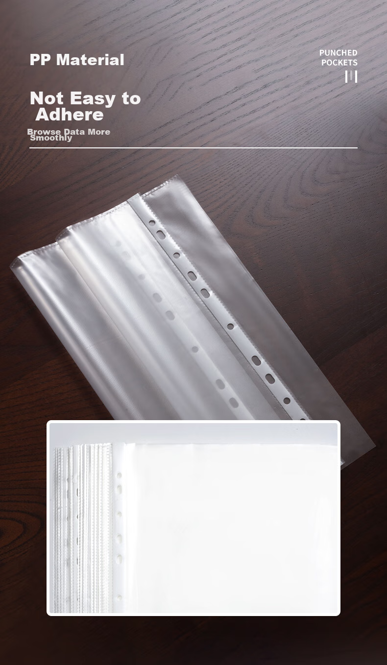 M&G Stationery A4/11-Hole Transparent Document Folder File Holder Loose-Leaf Refill File Sleeve Office Document Protector 100 Pages/pocket ADM94514-DZ 6