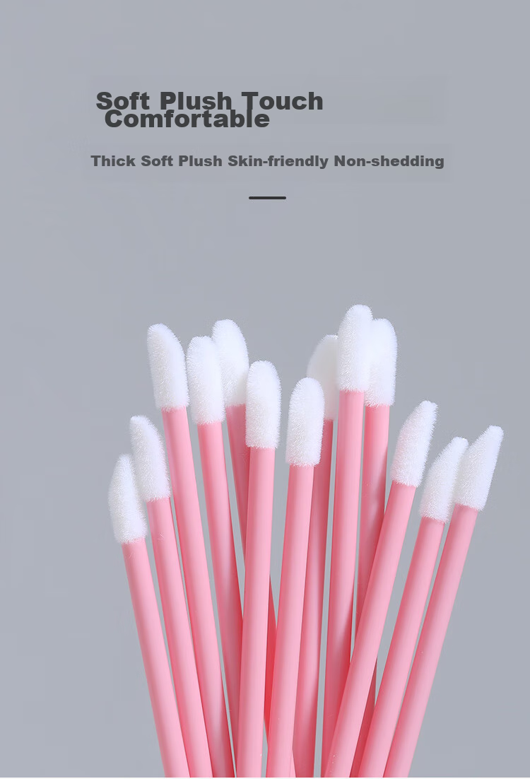 Meifuyu Disposable Lip Brush Sticks, 100 Pieces, Lip Mask And Lipstick Cotton Swabs, Portable Makeup Brushes MF8802 7