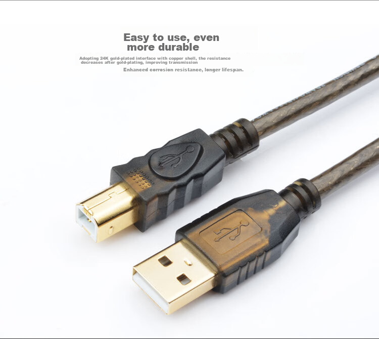 MM USB Printer Cable, 10 Meters, for HP, Canon, Epson Printers, Data Cable, Computer to Printer Connection Cable, USB 2.0 Square Port Extension Cord M-UB010 5