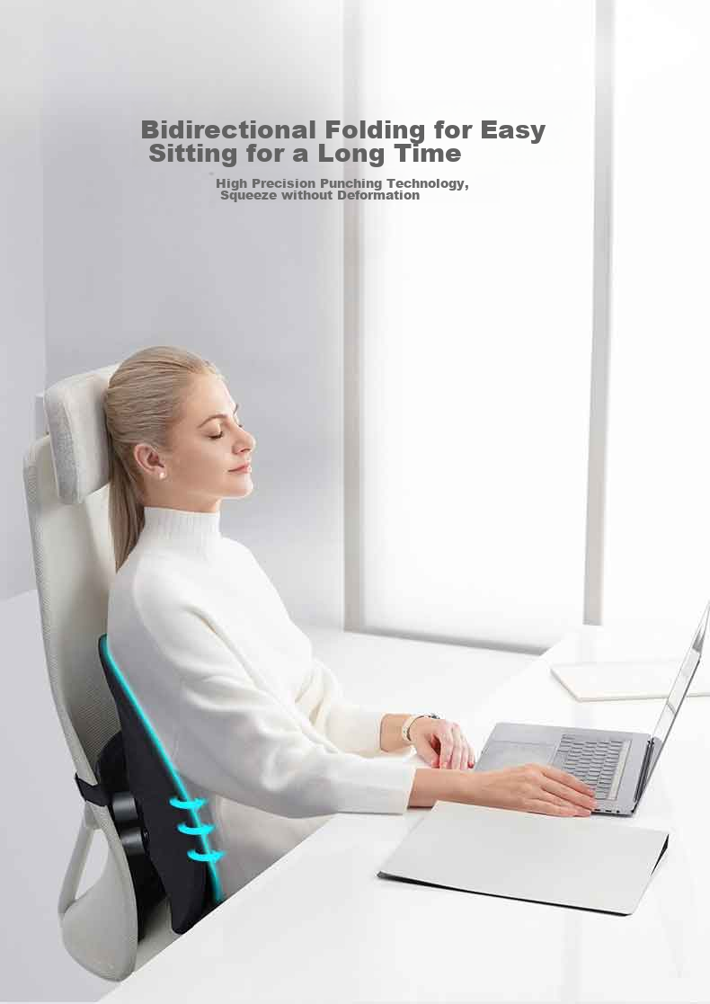 PPW Lumbar Support, Ergonomic Back Cushion for Chair And Car, Waist Pillow, Spine Protection, Breathable Office Backrest 6