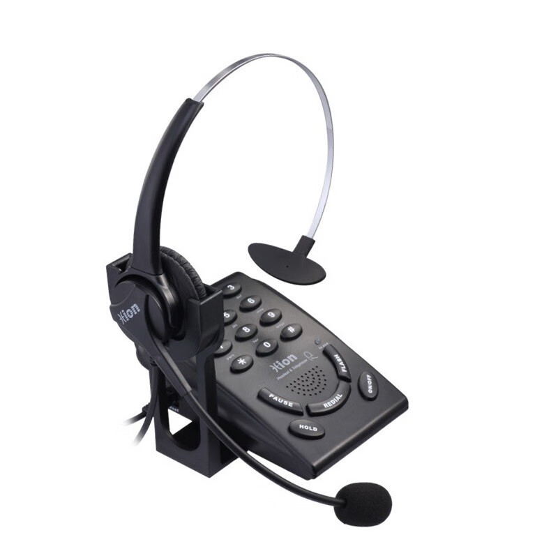 HION VF600 Headset Telephone, Business Call Center Headset, Customer Service Call Center Phone, Office Fixed-Line Telephone, Landline (Without Recording Function)