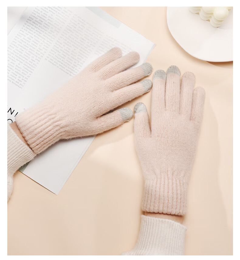 TUCANO Men's Wool Touchscreen Gloves Thickened Warm Winter Cycling Driving Knitted Gloves Gift for Boyfriend 3