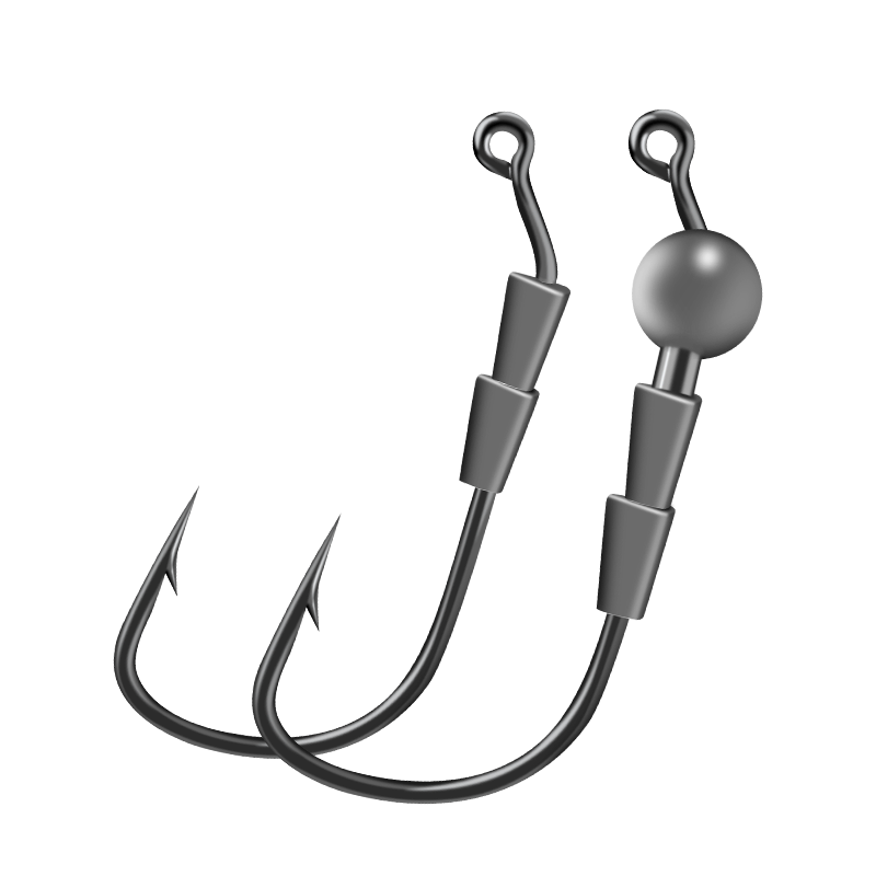 Guowangluya Micro Lead Hook, Fire Basting Hook, Baustomis Hook, Reinforced Small Weight Invisible Worm Hook, Black Pit Lead Hook