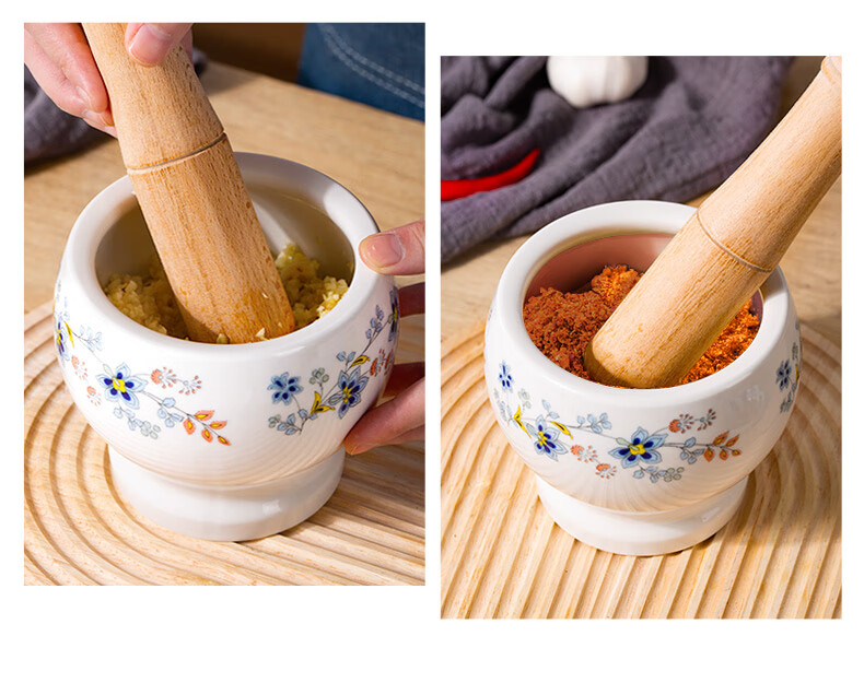 Newair Ceramic Garlic Masher, Manual Home-Use Old-Style Garlic Crusher, Garlic Paste Maker, Stone Mortar for Crushing Garlic And Grinding Herbs 14