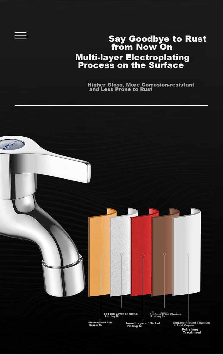MEJUE Extended Mop Sink Faucet, Copper, Mop Sink Tap, Ceramic Valve Core Quick-Open Extended, Faucet Z-016441 6
