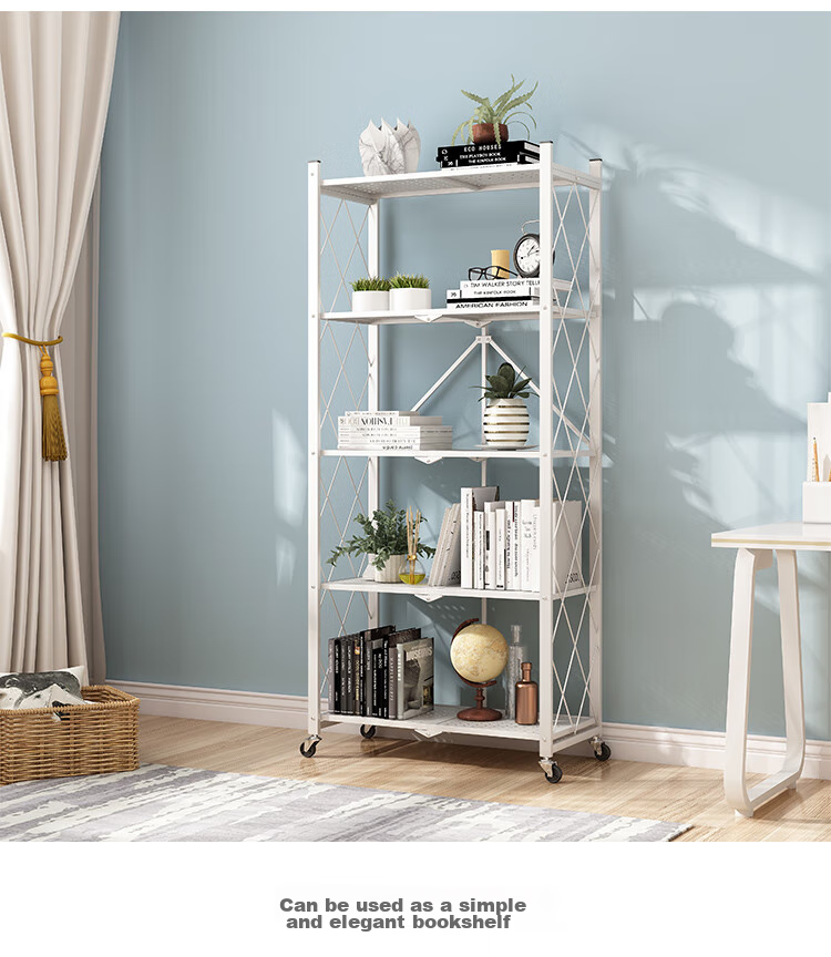 Shunyou Kitchen Storage Rack, Floor-Standing Organizer, Bathroom Movable Shelf, No Installation Required, Storage Rack, White, SY-040 17