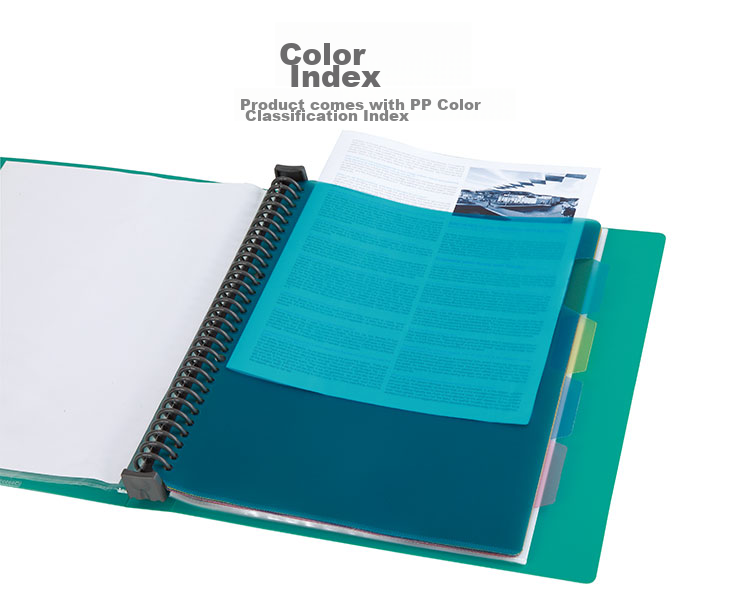 COMIX NF407A-S Loose-Leaf Binder, A4 Size, 40 Pages, 30 Rings, Plastic Cover File Folder, Black 6