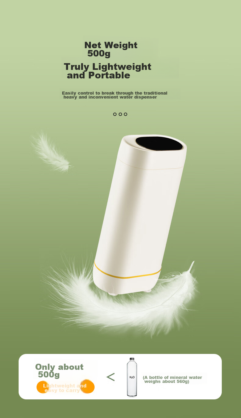 BGYAbogeya Popular Portable Hot Water Dispenser, Lightweight And Compact, 7 Temperature Settings, 8 Cup Capacity, 3rd Generation Large Screen Model 003 5