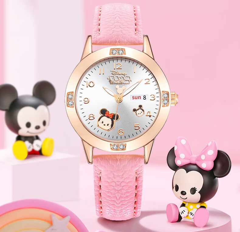 Disney X Song Song Collaboration Wristwatch for Middle And High School Students, Children's Exam-Specific Electronic Watch, Women's Silent Waterproof Quartz Watch 2