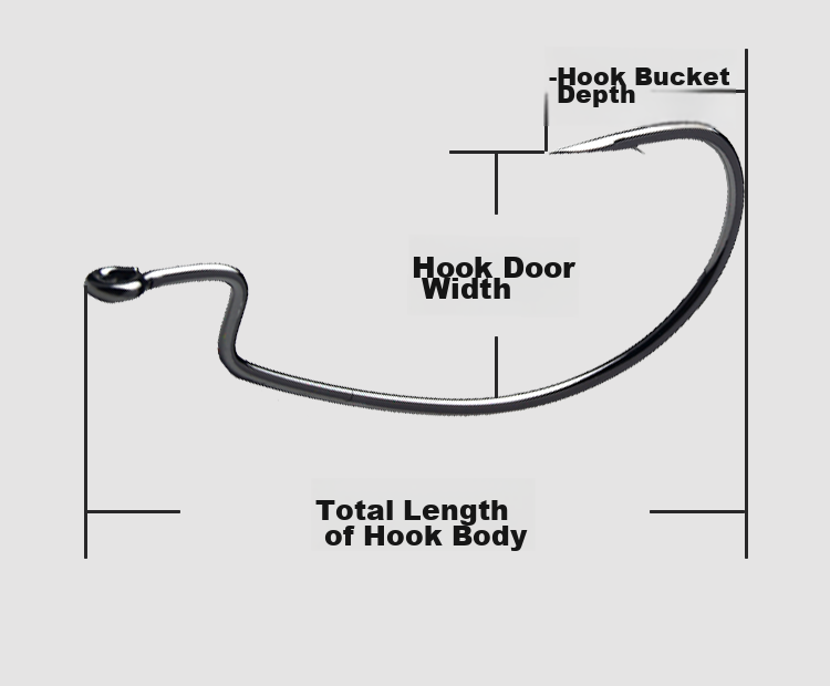 BKK Lure Fish Hook, Curved Handle Hook, Texas Rig Hook, Soft Bait Hook, Wide Abdomen 9003CD, Large Package 7