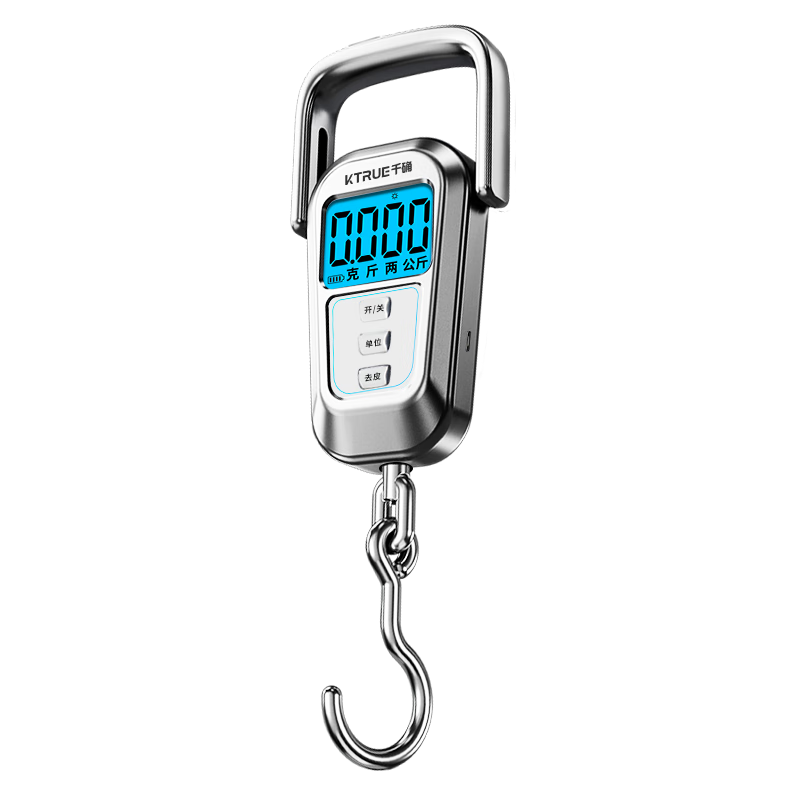 Qianque Portable Electronic Scale 100 Jin Precision Commercial Home Food Weighing Portable Spring Scale Fish Scale Kitchen Rechargeable