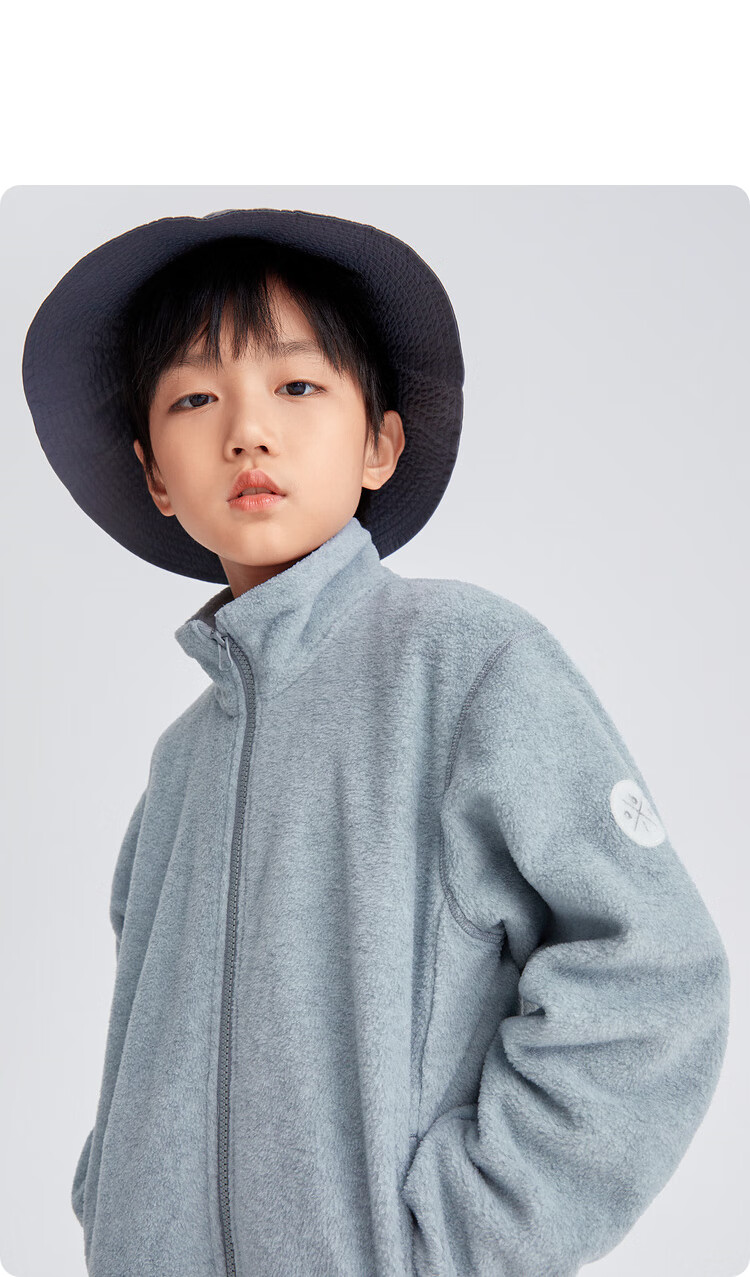 BALABALA Children's Fleece Jacket, Spring And Autumn 2024 Collection, for Boys And Girls, Parent-Child Matching, Anti-Static, 208324105214 16