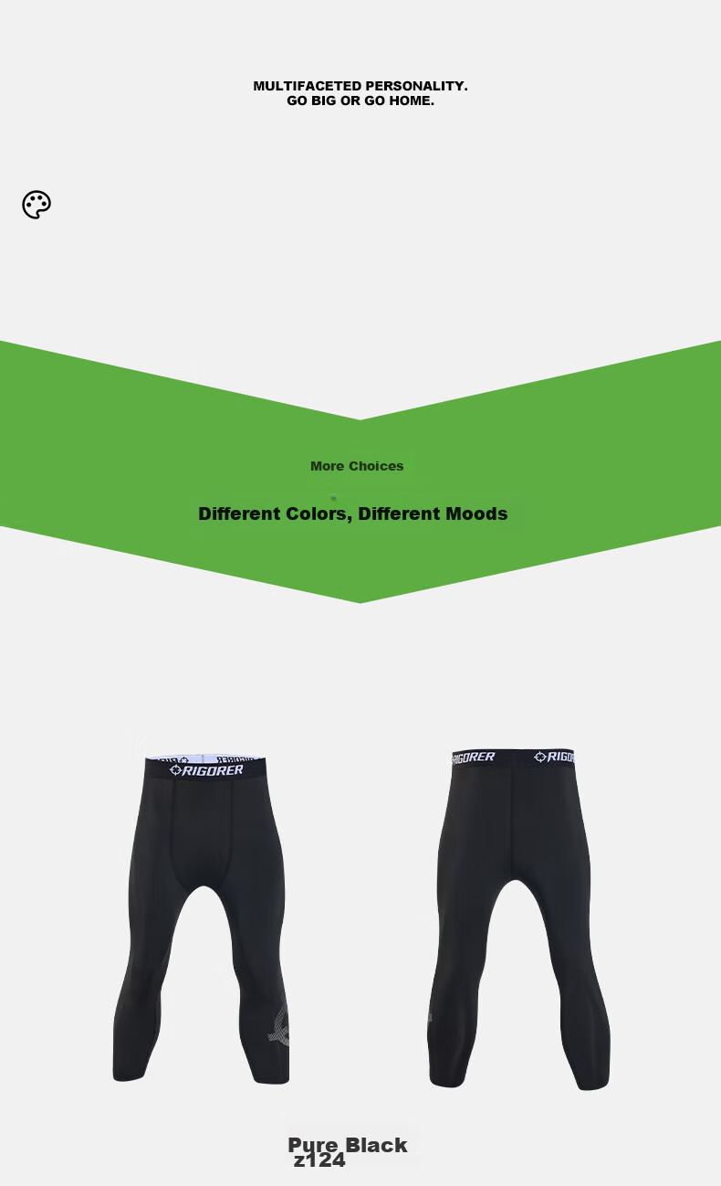 RIGORER Basketball Compression Shorts, Fitness Leggings for Men, Tight-Fitting Base Layer Pants, Training Running Gym Sports Long Pants for Me 19