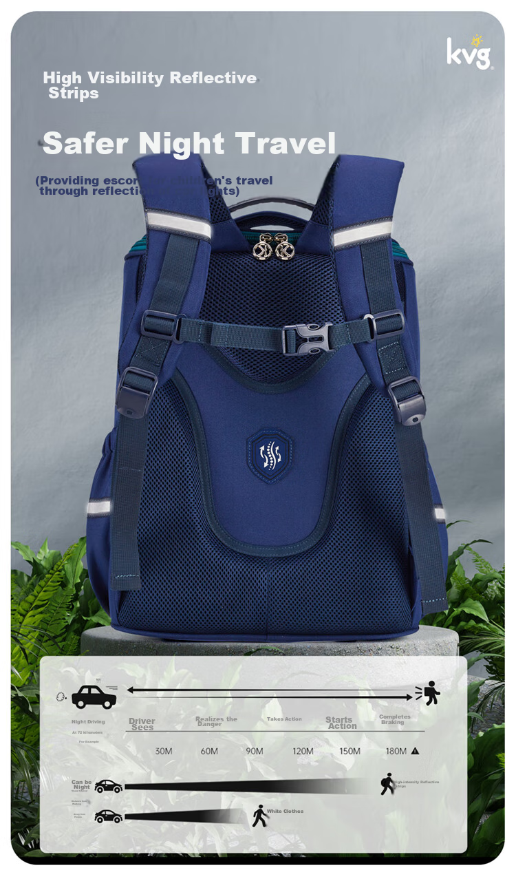 KVG Schoolbag for Primary School Students, Children's Backpack with Spine Protection And Load Reduction, Suitable for Grades 1-3, Double Shoulder Bag for Boys And Girls 10