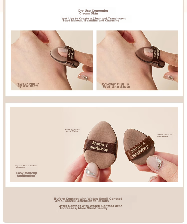 Maojiji Momo's Workshop MINI Powder Puff Blush Concealer Foundation Air Cushion Beginner-Friendly New Year Gift 9