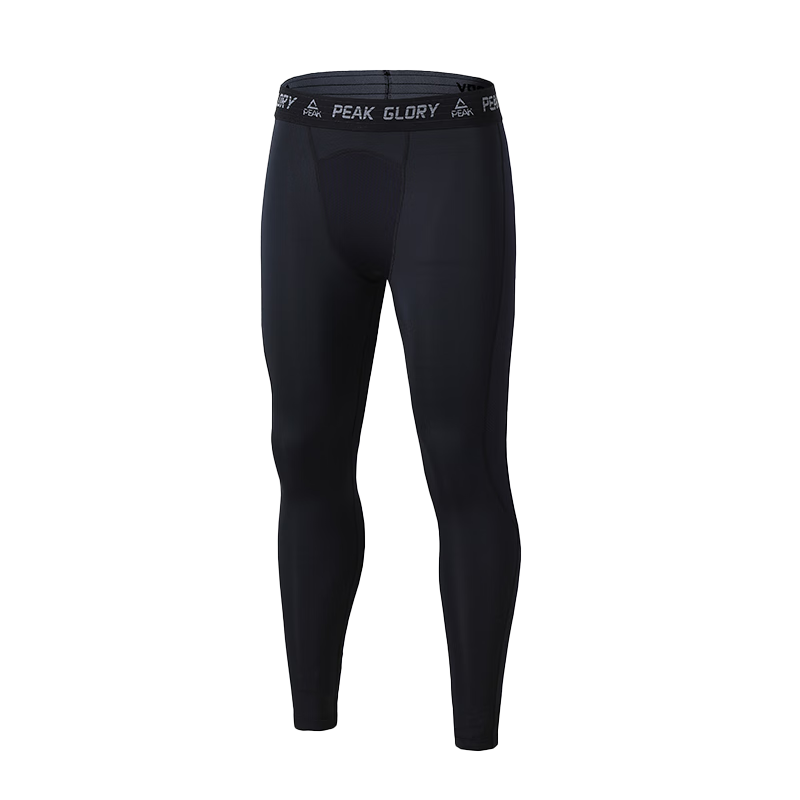 PEAK Men's Compression Pants, Quick-Dry High-Elasticity Fitness Wear, Breathable Summer Sports Trousers for Men, Training Base Layer Fitness Pants