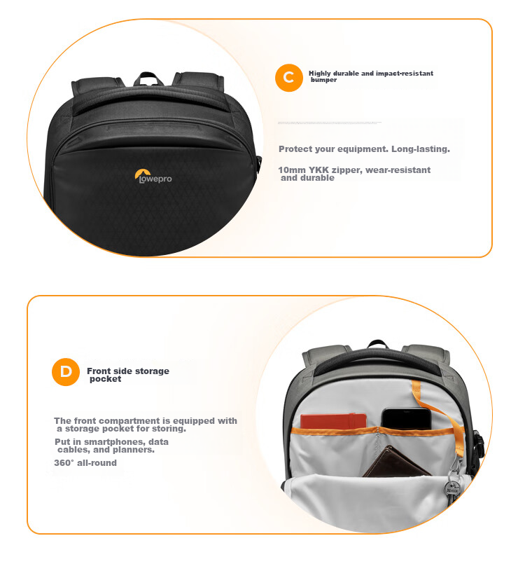 LOWEPRO Leshebao Camera Bag, Rocket Hand Flipside BP 300 AW III Large Capacity Outdoor DSLR Mirrorless Photography Bag, Backpack, Drone Backpack LP37350-PWW 13