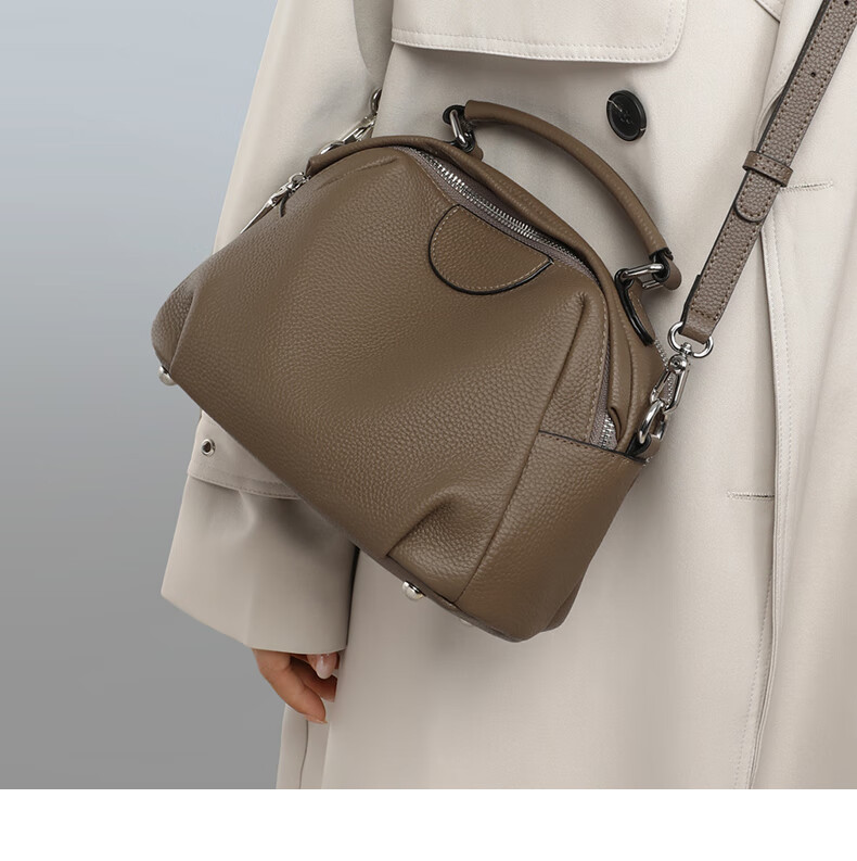 Viney Leather Handbag, Women's Crossbody Bag, Middle-Aged Shoulder Tote Bag, Practical Birthday Mother's Day Gift for Mom 12