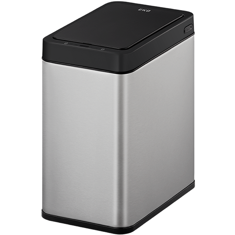 EKO Smart Sensor Trash Can, 7L, Gray Steel, Large Capacity for Home Use, Stainless Steel, for Bathroom, Narrow Gap, Recommended by Zhang Ruoyun, Model 9230