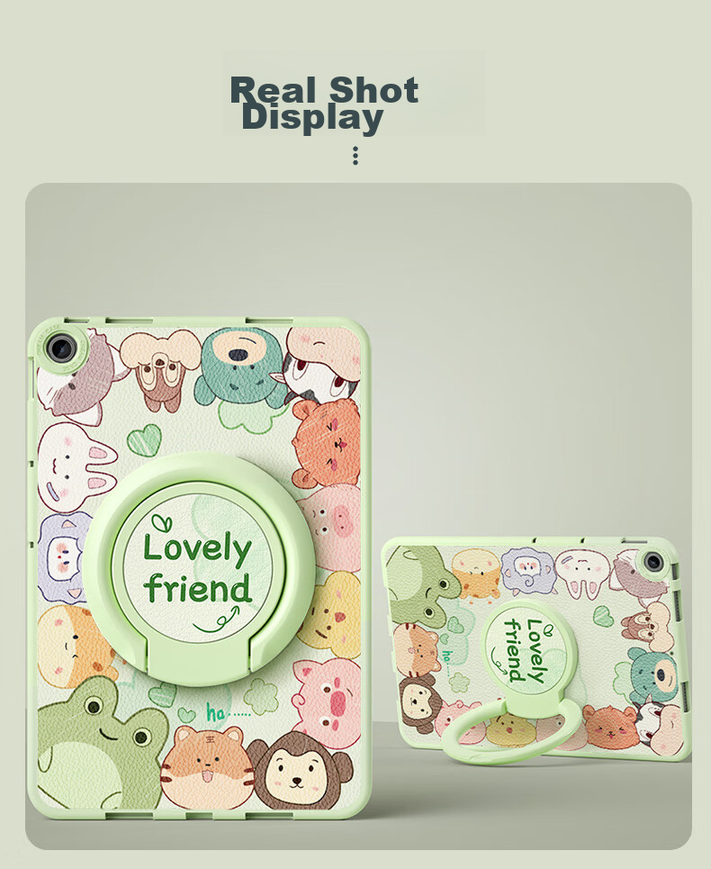 Asiwa Compatible with IPad Mini 4/5 Case, Universal 7.9-Inch 2019 Model, 360-Degree Rotating Stand, Horizontal And Vertical Placement, Shockproof, Full Protection, Cartoon Cute Desig 9