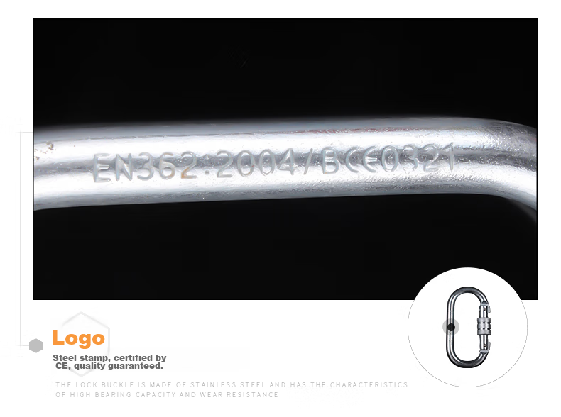 Golmud Safety Hook O-Type 25KN Main Lock, Climbing And Rock Climbing Anti-Slip Buckle, Load-Bearing Safety Hook GM908 9