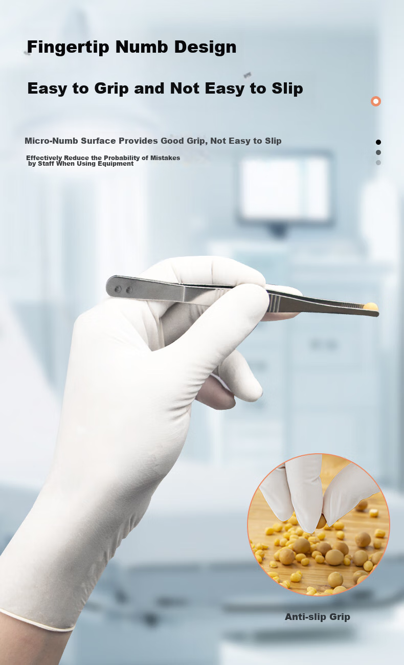 Jiazhanli Disposable Latex Gloves, Thickened, for Scientific Research And Laboratory Use, 100 Pieces/box, Powder-Free, Size S 8