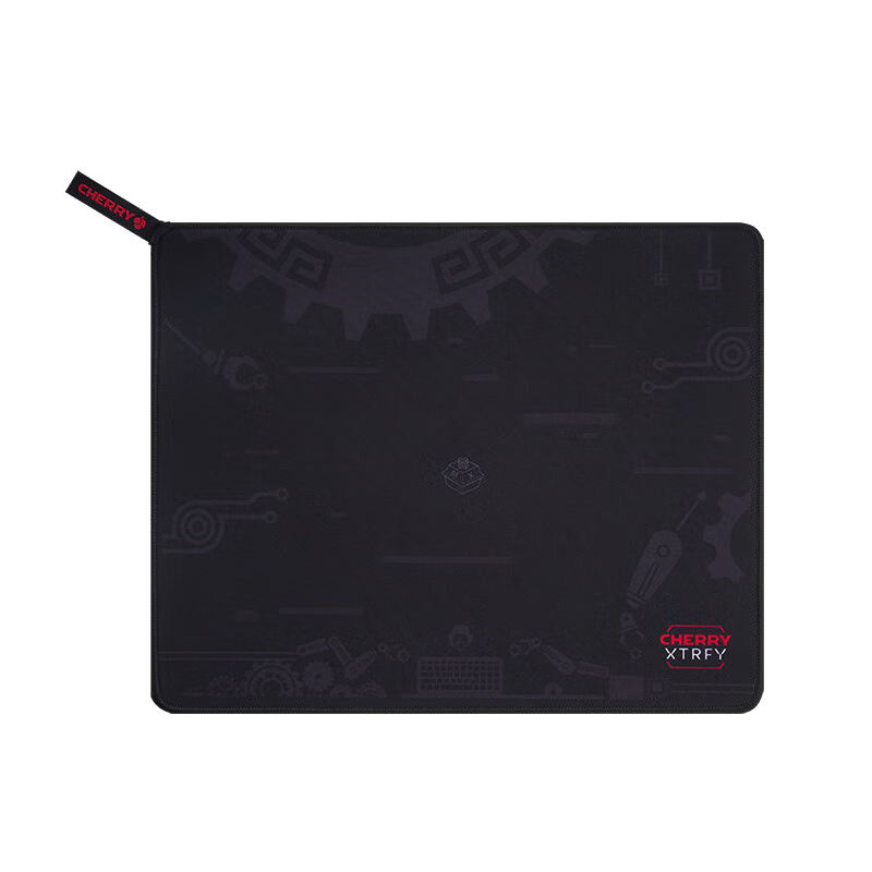 CHERRY Extra Large Mouse Pad, Office Desk Mat, Keyboard Pad, Gaming Mouse Pad, High-Density Fiber Smooth Mouse Pad, Black Fine Surface, 900*350*4mm