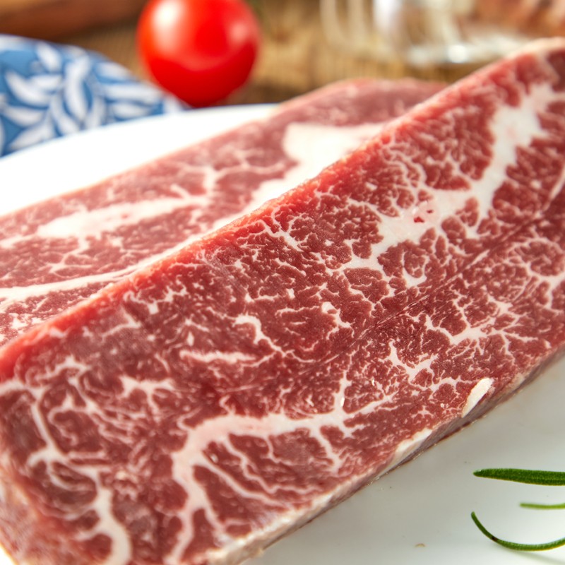 天谱乐食澳洲安格斯M3原切侧腹牛排300g(150g*2)谷饲250天牛腩排雪花牛肉